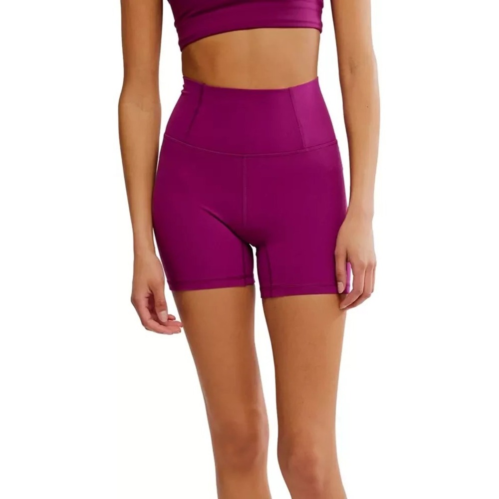 Free People Never Better 5" Biker Shorts Womens‎ Large Deep Mulberry